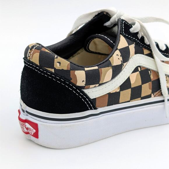 Vans Old Skool Shoes Mens 4.5 Womens 6 Unisex Desert Camo Checkerboard 500714 - Picture 2 of 9